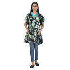Black Floral Printed Maternity Tunic