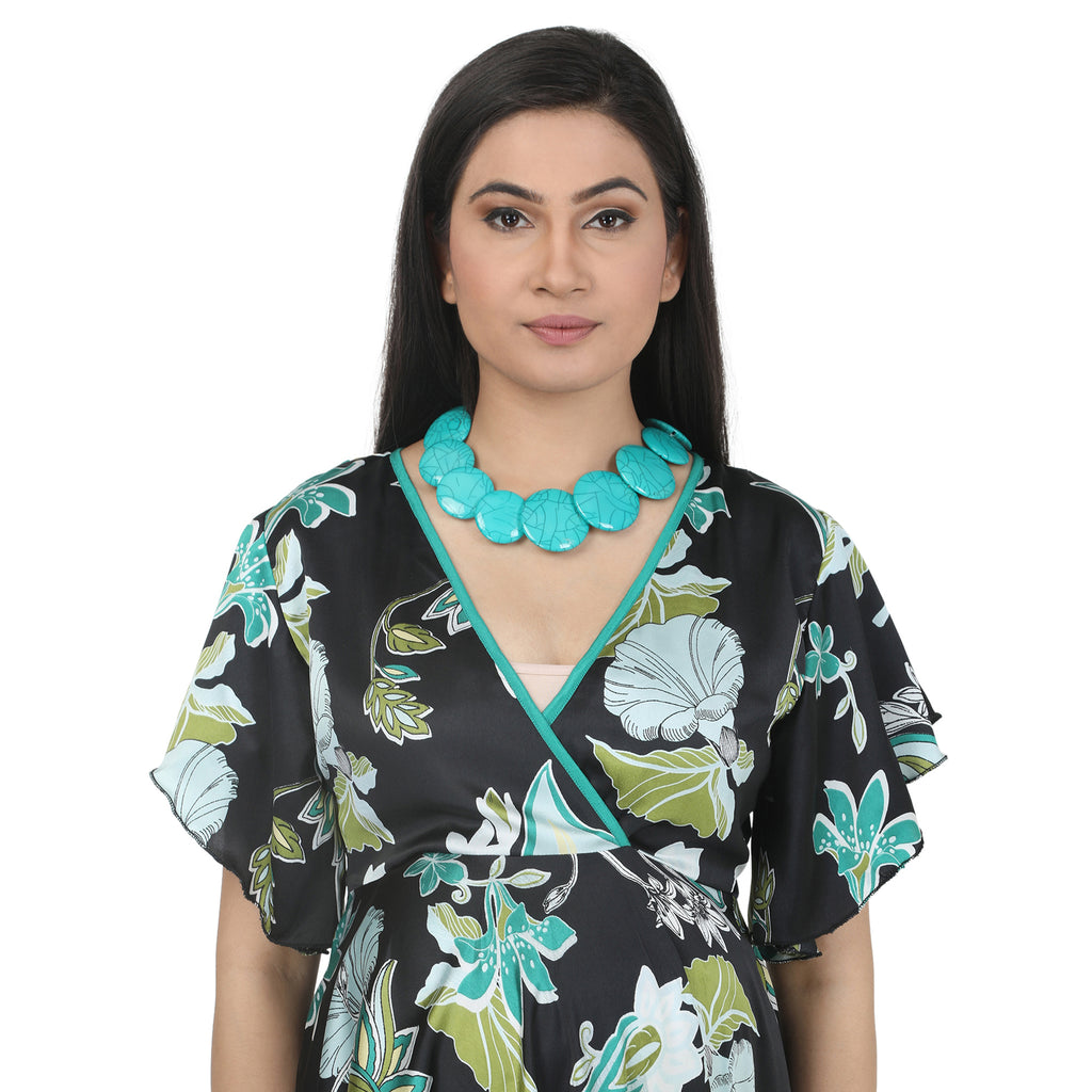 Black Floral Printed Maternity Tunic