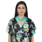 Black Floral Printed Maternity Tunic