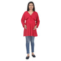 Tunic: Pink Textured Knot-Front Maternity Tunic