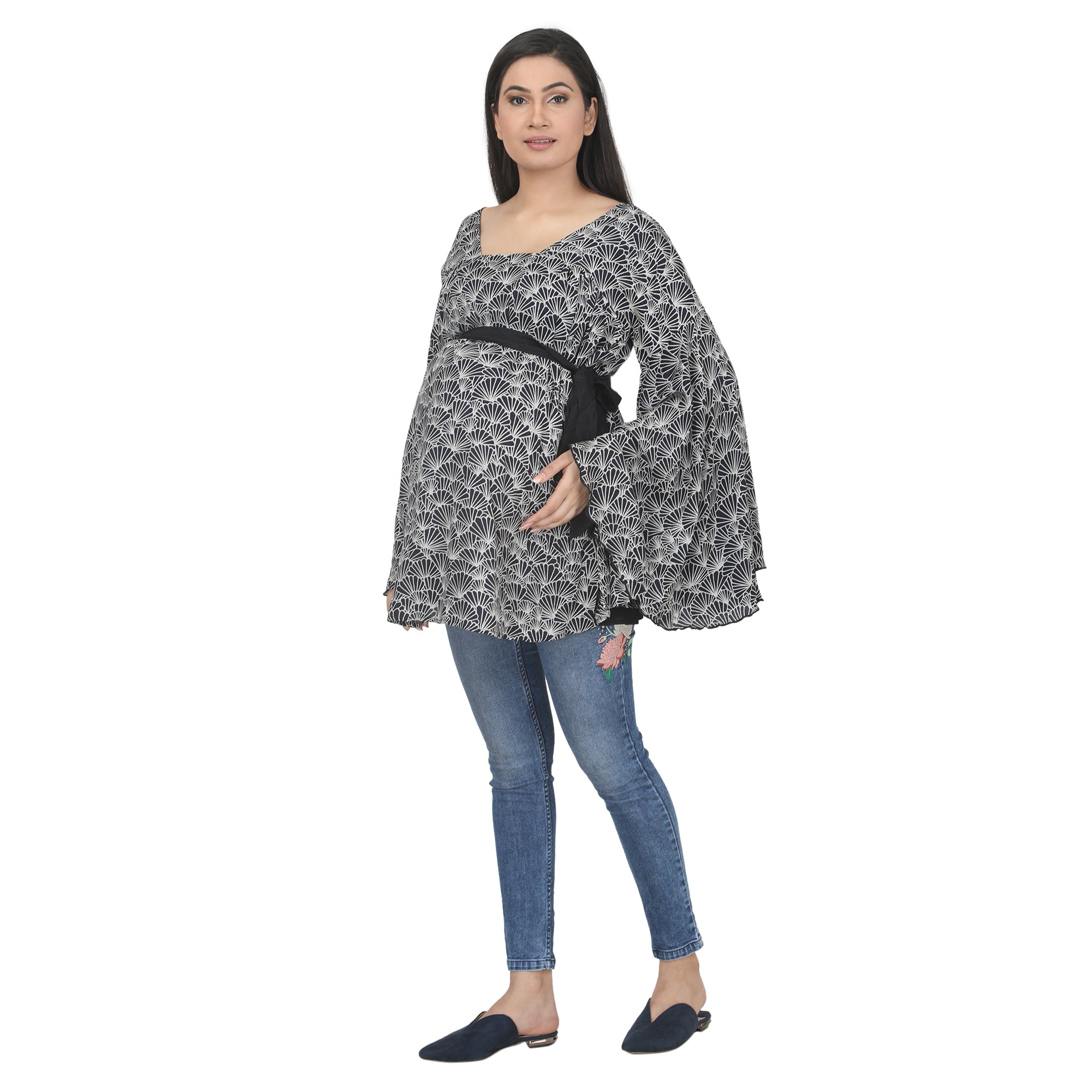 Tunic: Flared Tunic with Yoke Shoulder