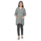 Green Floral Printed Maternity Kaftan Tunic