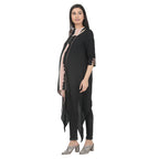 Black & Blush Asymmetric Printed Tunic