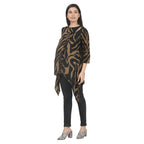 Black & Fauji Green Abstract Print Maternity Tunic