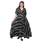 Black & White Printed Wrap Maternity Maxi Dress