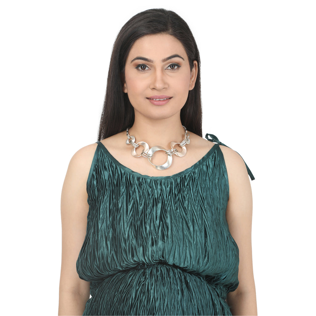 Teal Green Textured Maternity Maxi Dress
