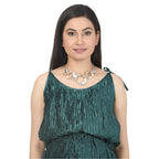 Teal Green Textured Maternity Maxi Dress