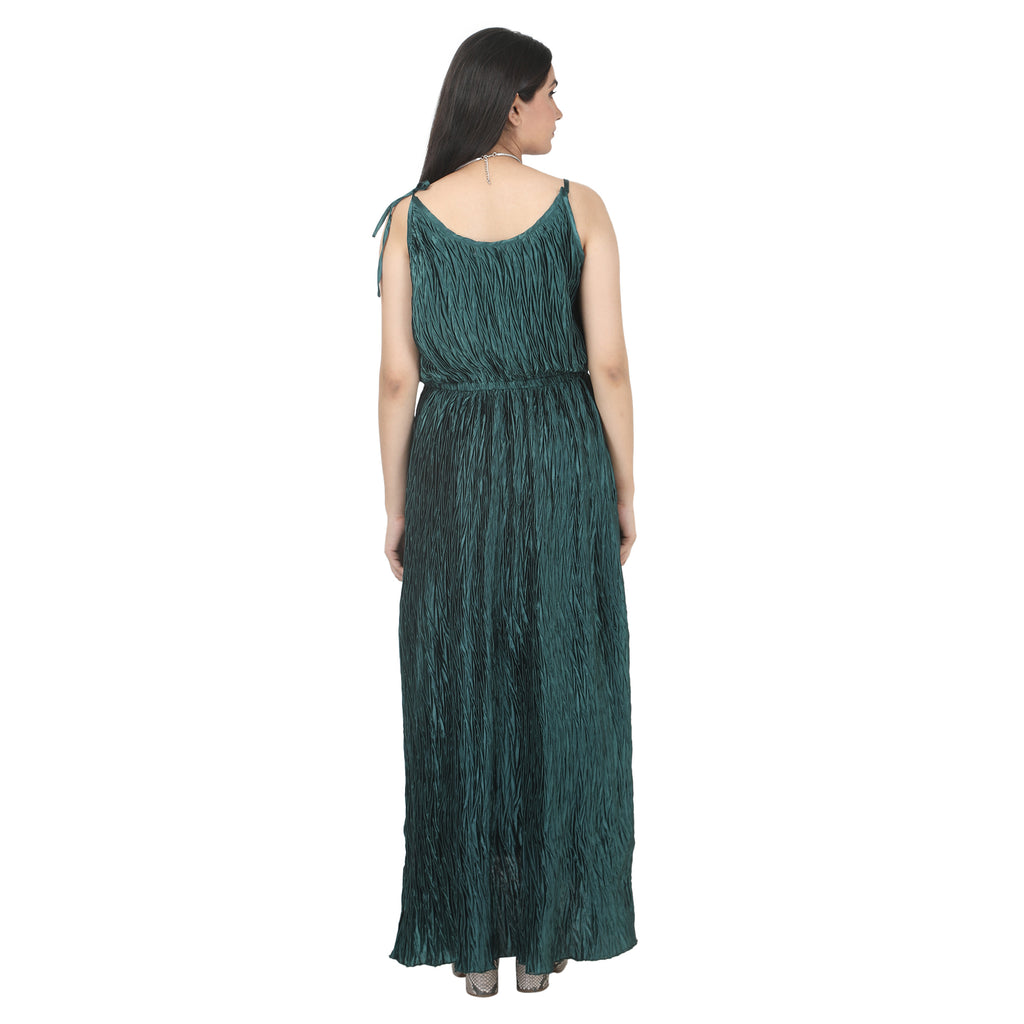 Teal Green Textured Maternity Maxi Dress