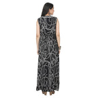 Black & White Printed Wrap Maternity Maxi Dress