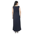 Navy Blue Embellished Maternity Maxi Dress